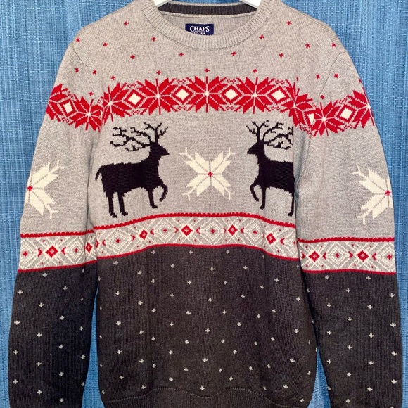 Chaps Men's Crewneck Family Holiday Christmas Sweater - Picture 3 of 7